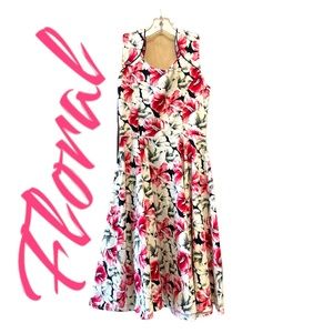 Hearts & Roses London Swing Dress sz 10 Floral dress with full skirt